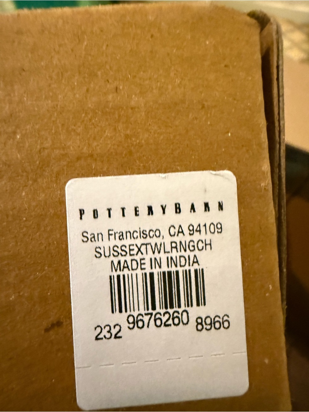 Pottery Barn Sussex Bathroom Towel Ring Polished Chrome